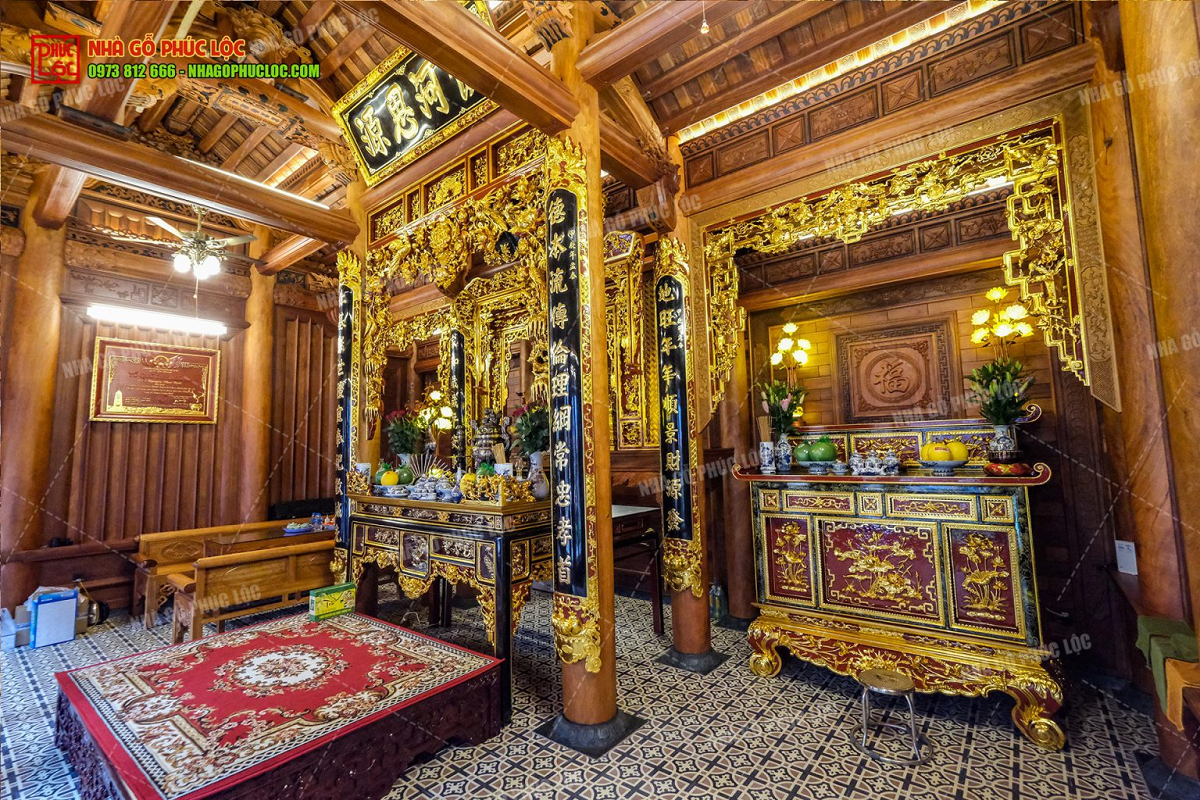 Án gian được sơn son thếp vàng đẹp