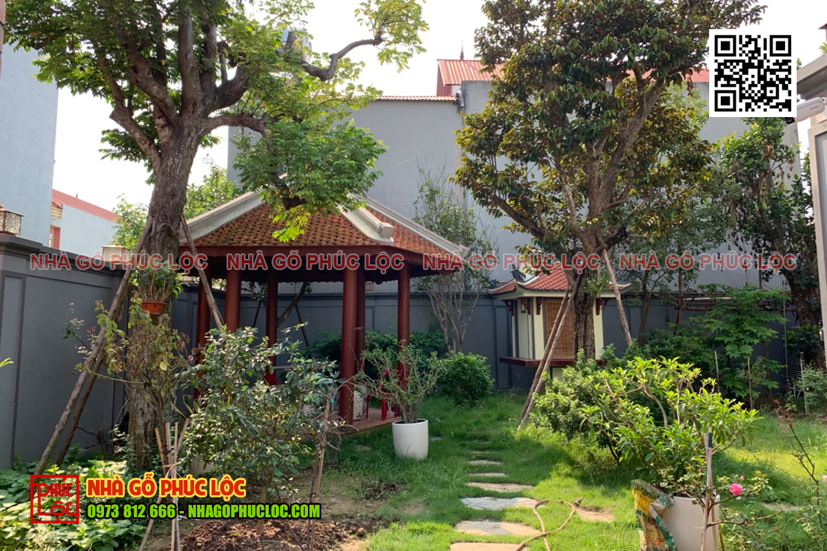 Mẫu chòi nghỉ sân vườn 1 mái